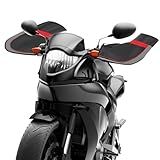 Motorradlenker Stulpen Handschuhe, Wasserdicht Verdickung Lenker Handshuhe aus Oxford-Stoff Universal Winter Wasserdichte Lenker Handshuhe mit Reflektierendem Streifen für 125 Motorrad Scooter Fahrrad