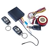 WANGCL Motorrad-Alarmanlage, Diebstahlsicherung, 12 V Universal, 125 dB, Motorstart mit Fernbedienung