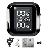Bike TPMS Intelligenter Motorrad-Reifendruckmonitor mit LCD-Display, kabelloser PSI-Sensor, wasserdicht, Echtzeitüberwachung, magnetisches Laden, Sicherheitsmesser