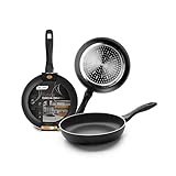 IBILI - Pfanne Fusion, 18 cm, Aluminium, Anti-Haft, geeignet für Induktion, Schwarz