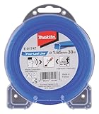 Makita E-01747 Mähfaden Four-Leaf 1,65 mm x 30 m, Trimmerfaden, Nylon, blau, geräuschreduziert, erhöhte Laufzeit, speziell für Akku-Rasentrimmer und Akku-Freischneider