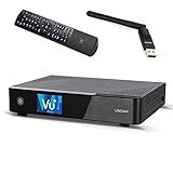Vu+ UNO 4K SE 1x DVB-C FBC Receiver Twin Tuner PVR Ready Linux Kabelreceiver UHD 2160P TV Receiver Kabel-Fernsehen mit WLAN-Stick 150 Mbits
