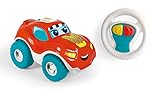 Clementoni Baby Carlo Laufen und Ich spreche, Auto für Kinder 2-4 Jahre, Spiel für frühe Kindheit, hergestellt in Italien, ferngesteuerte sprechende Maschine mit Lenkrad, 3 Spielmodi, italienische