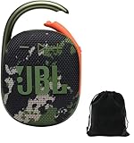 JBL Clip 4 Tragbares Bluetooth-Lautsprecher-Set mit Deluxe-CCI-Schutz-Tragetasche (Squad)