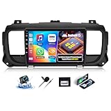 OiLiehu 4+64G Android 13 Doppel Din Radio Carplay Android Auto für Citroen Jumpy 3/Peugeot Expert/Toyota Proace 2016-2021 Autoradio Mit Bildschirm 9 Zoll mit Bluetooth FM RDS GPS WiFi Rückfahrkamera