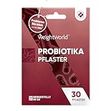 Probiotika Pflaster - Alternative zu Probiotika Kapseln - 30 wasserfeste Patches mit Inulin & Lactobacillus Bakterienstämme - Verdauungsenzyme, Darmbakterien & Effektive Mikroorganismen - WeightWorld