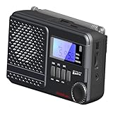 LABRIMP mit U Disk Stereo Alarmsystem Tragbares Handheld Radio mit Intuitivem Design Kopfhöreranschluss und Großem LCD Bildschirm für Klaren
