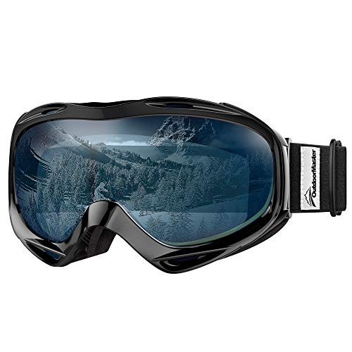 OutdoorMaster Unisex Skibrille OTG für Damen und Herren, Snowboard Brille Schneebrille 100% UV-Schutz skibrille für brillenträger, Anti-Nebel Snowboard Brille Ski Goggles für Jungen