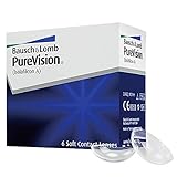 Bausch + Lomb PureVision Monatslinsen, sphärische Kontaktlinsen, weich, 6 Stück BC 8.6 mm / DIA 14 / -4.5 Dioptrien