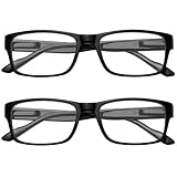 Gaoye 2 Pack Lesebrillen Damen Herren mit Blaulichtfilter Augenoptik Brille Lesehilfe für Damen Herren