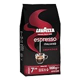 Lavazza, Espresso Aromatico, Arabica & Robusta Kaffeebohnen, Ideal für Espressomaschinen, Schokolade & Trockenfrüchte Aromen, Aromatischer Geschmack, Intensität 7/10, Leichte Röstung, 1kg Packung