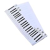 Kisangel 1 Stück 88 Klaviertastatur Aufkleber Finger Erscheinungsbild Tragbare Klaviertastatur Schablone Tastatur Klavier Anfänger Tastatur Übungstabelle Klaviernoten Anleitung