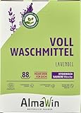 AlmaWin Vollwaschmittel Lavendel 4,6kg, 88 Waschladungen, mit Waschkraftverstärker, vegan