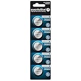 everActive CR2032 3V, 5X Lithium Knopfzelle Batterien, leistungsstärkste Batterie, 10 Jahre Haltbarkeit, 5 Stück - 1 Blisterkarte