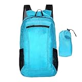 Reiserucksack, wasserdicht, 20 l, leichte Reisetasche, Mehrzweck-Outdoor-Zubehör für Laufen, Motorradausflüge, Picknicks, Angeln, stabiles und komfortables Design, seeblau, Refer to description