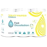 Paperdi Camping Toilettenpapier selbstauflösend in nur 7 Sekunden, 12 Rollen, hautfreundlich & umweltfreundlich – Perfekt für Camping, Wohnmobile, öffentliche Einrichtungen