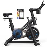 MERACH Heimtrainer Fahrrad, Hometrainer Fahrrad mit LCD-Monitor, Spinning Bike Indoor mit Bequemes Sitzkissen für Cardio-Training zu Hause, Stille Stationäre Fahrräder für zu Hause, Bis 122 KG