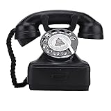 Alvinlite Wählscheiben-Telefone Antike Telefon-Requisiten Retro Festnetz-Schreibtischtelefon für Cafe Bar Fenster Dekoration