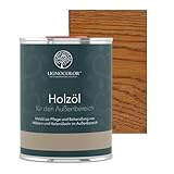 Lignocolor Holzöl für Außen | Natürliches Holzöl für Teak, Bangkirai, Lärche & mehr | UV-Schutz & seidenmatte Oberfläche | CO₂ neutral produziert (Eiche dunkel, 1 L)