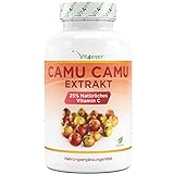 Camu Camu Kapseln - Natürliches Vitamin C - 240 vegane Kapseln für 8 Monate mit 750 mg Extrakt je Kapsel - Laborgeprüft - Ohne unerwünschte Zusätze - Vegan