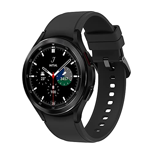 Samsung Galaxy Watch4 Classic, Runde Bluetooth Smartwatch, Wear OS, drehbare Lünette, Fitnessuhr, Fitness-Tracker, 46 mm, Black inkl. 36 Monate Herstellergarantie [Exkl. bei Amazon]