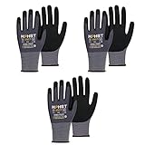 Arbeitshandschuhe - HPHST SF001TS Handschuhe 3 Paar Montagehandschuhe für Damen und Herren Gloves Ergonomisches Design Smart Touch Gartenhandschuhe Größe 7/S