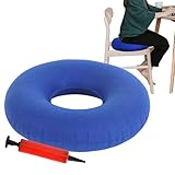 Sitzring Nach Op 35cm,Orthopädische Sitzkissen,Hämorrhoiden Sitzkissen,Orthopädisches Rundkissen mit Pumpe,Steißbein Sitzring,Orthopädisch Sitzkissen,Aufblasbares Ringkissen,Härte einstellbar