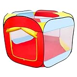 MAIKEHIGH Bällebad Spielzelt für Kinder, 6-seitig Faltbare Bällebad Baby Zelt tragbare Pop-Up für Kleinkinder Drinnen Draußen Geschenk (Bälle Nicht Inbegriffen)
