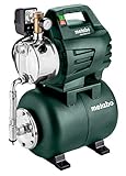 Metabo Hauswasserwerk HWW 4000/25 Inox – 600982000 – Nennaufnahmeleistung: 1100 W – Max. Fördermenge: 4000 l/h – Ideal für 1-3 Regner – Max. Förderhöhe: 45 m – 4,5 bar