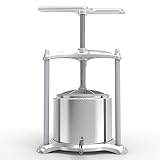 SQUEEZE master Obstpressen bis 6 Liter Aluminium-Edelstahl Spindelpresse - Fischer Edelstahlpresse/Weinpresse für Küche und ambitionierten Hausgebrauch