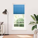 Plissee Blau 95x200 cm Stoffbreite 94,4 cm Polyester verdunkelung Sichtschutz Fenster Sonnenschutz für Schlafzimmer Wohnzimmer