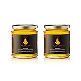 Caravella Premium Sonnenblumenhonig, 250 g, reiner, roher, nicht pasteurisierter 100% italienischer Honig, Gesamtgewicht 500 g, 2 Stück