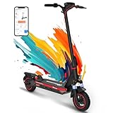 EVERCROSS A1 E Scooter mit Straßenzulassung, 10'' Faltbarer Vakuumreifen Electric Scooter ABE, Elektroroller Erwachsene mit App & LED Display, 500W Motor, 15,3AH Batterie, 50-55 KM, Duales Bremssystem