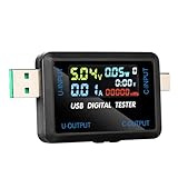 DEWIN USB Tester,0–5A 4.5–36V Digitaler Leistungsmesser Multimeter,Voltmeter Messgerät Anzeige Voltmeter USB-Multimeter Spannungs Und Stromtester,Lademodul,Mobiler Ladegerät-Tester