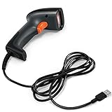 JRHC Barcode Scanner, 1D Handheld USB verdrahteter CCD Barcode Leser unterstützt Screen Scan UPC Barcode Reader für Lager, Bibliothek, Supermarkt