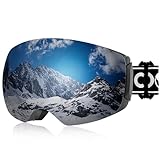 COOLOO Skibrille Herren Damen Jugendliche - Magnetischer OTG Rahmenloser Anti-Beschlag-Schutz mit 100% UV-Schutz