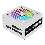 Corsair CX550F RGB, 80 PLUS Bronze Vollmodulares ATX-Netzteil (80 PLUS Bronze zertifiziert, 120mm RGB-Lüfter, optimiert für geringe Geräuschentwicklung, 105°C japanische Kondensatoren, kompaktes 140mm