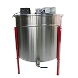 WRJAHCG Honigschleuder Elektrisch, 12 Rahmen 304Edelstahl Honey Extractor, mit Transparenter Abdeckung und Edelstahlhalterung, für Imker und Bienenzüchter Zubehör,12 Frame