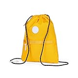 CCAFRET Damen Rucksack Draw Pocket, Drawstring Bag, Rucksack Rucksack, Front Zip Pocket Sport Gym Fußball Laufen Schwimmen, Wasserdicht/Business/Reisen/Outdoor (Color : Yellow)