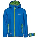 Trespass Qikpac Jacket, Cobalt, 11/12, Kompakt Zusammenrollbare Wasserdichte Jacke für Kinder / Unisex / Mädchen und Jungen, 11-12 Jahre, Blau