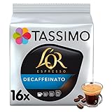 Tassimo Kaffee L'OR Espresso Decaffeinato 16 Kapseln - 5 Packungen (80 Getränke)