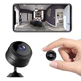 Mini Kamera 1080P Full HD WLAN Kamera Überwachung Innen Mini Überwachungskamera Live Übertragung Handy App Kompakt Akku-betrieben WiFi-Konnektivität mit Bewegungsmelder für Startseite Büro Sicherheit