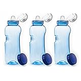 Greiner Trinkflasche Tritan/BPA 0,5 L 3er Set Klappdeckel 3er Set