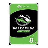 Seagate Barracuda 8TB interne Festplatte HDD, 3.5 Zoll, 5400 U/Min, 256 MB Cache, SATA 6GB/s, silber, FFP, Modellnr.: ST8000DMZ04