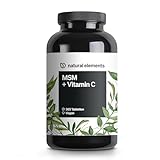 MSM 2000mg + natürliches Vitamin C – 365 Tabletten statt Kapseln – Methylsulfonylmethan – hochdosiert, vegan – in Deutschland laborgeprüft