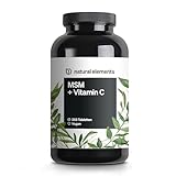 MSM 2000mg + natürliches Vitamin C – 365 Tabletten statt Kapseln – Methylsulfonylmethan – hochdosiert, vegan – in Deutschland laborgeprüft