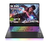 Omen MAX Gaming Laptop, 16' WQXGA Display 240Hz, AMD Ryzen AI 7 350 (8C) 50 NPU Tops - bis zu 5.0 GHz, NVIDIA GeForce RTX 5070 Ti 12GB VRAM, 32 GB RAM, 1 TB SSD, Win 11, QWERTZ, RGB Light, Schwarz