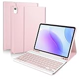 SZO Tastatur Hülle für iPad Air 11 Zoll M2 2024, für iPad Air 5/4 (2022/2020) 10,9 Zoll mit Tastatur Hülle, Ultraleichte Smart Keyboard Case, Pencil Halter und Kabellose Abnehmbare Keyboard,QWERTZ