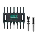 ENT 09044 zöllige Zinkenfrässchablone mit 2-tlg. Fräser-Set, für hochwertige Zinkenverbindungen