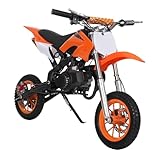 8in 49ccm Dirt Bike Dirtbike Kindercross Kinder Cross Crossbike 1,8L Tankinhalt Scheibenbremsen Pocket Cross Dirtbike für Kinder ab 6-16 Jahren